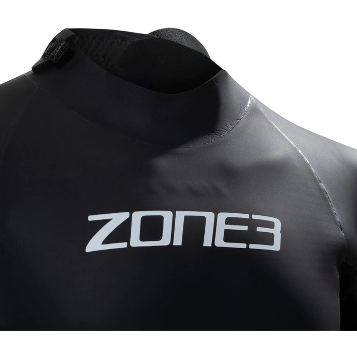 2024 Zone3 Junior Aspect Breaststroke Rug Ritssluiting Wetsuit WS22JASP101 - Black